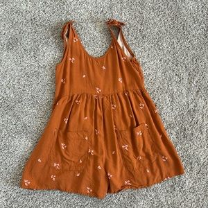 Cat & Jack Rust/Floral Romper